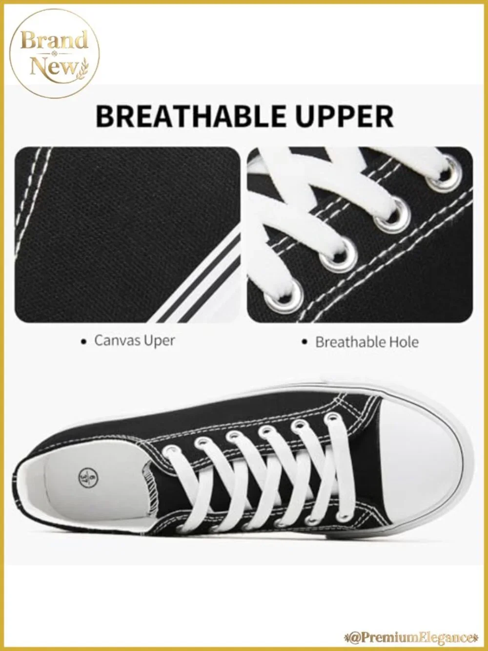 Women's Platform Sneakers Canvas Lace Up Non-Slip Casual Walking Shoes